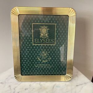 Elysees Loui Michel Cie Gold  Tone Photo Picture Frame 8"x10" Art Deco Style Mod
